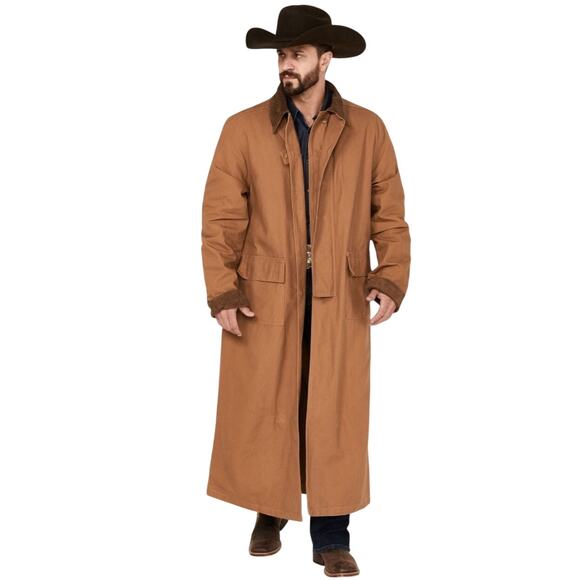 NEW Scully RangeWear Mens Long Canvas Duster sz  L Yellowstone Prairie Western - Picture 1 of 7